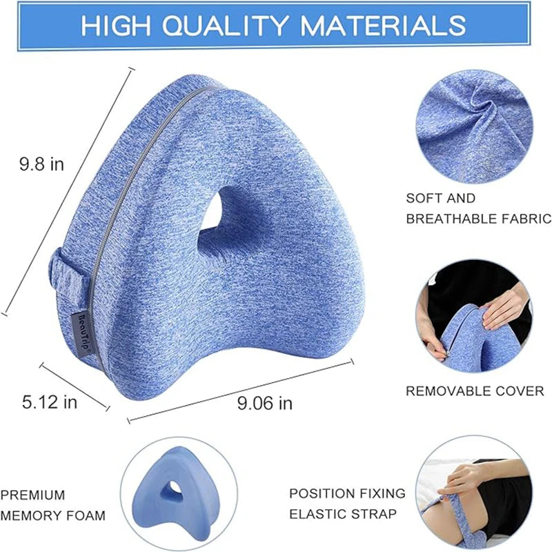 Memory Foam Knee Pillow – Ergonomic Support for Side Sleepers